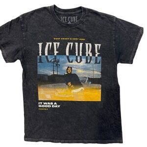 Ice Cube T Shirt Mens M Black Good Day Graphic‎ West Coast Rap Halloween Hip Hop